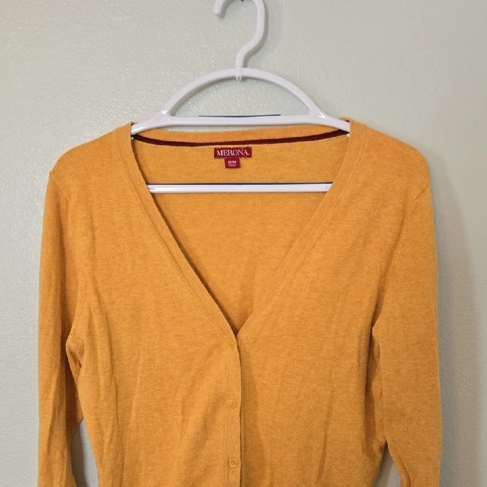 Merona | Gold Button Cardigan Size Medium